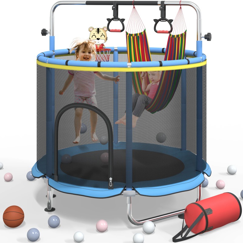 Kids Indoor Outdoor Trampoline - 5FT Çocuk Trambolini 8'i 1 Arada