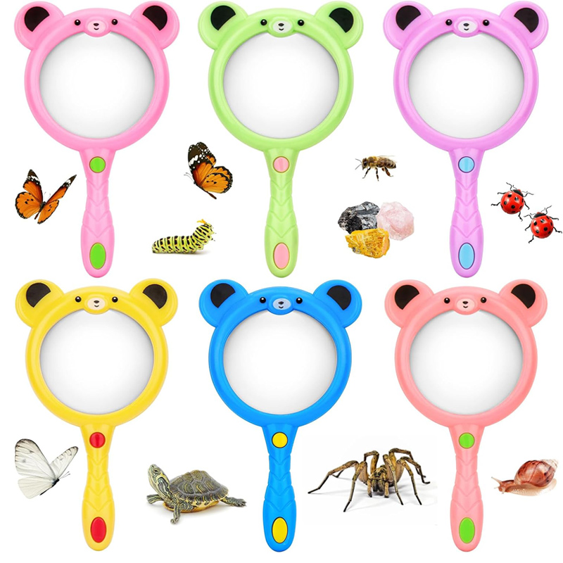 Kids Outdoor Nature Toys - Karikatür Sevimli El Lens Büyüteç Büyüteç