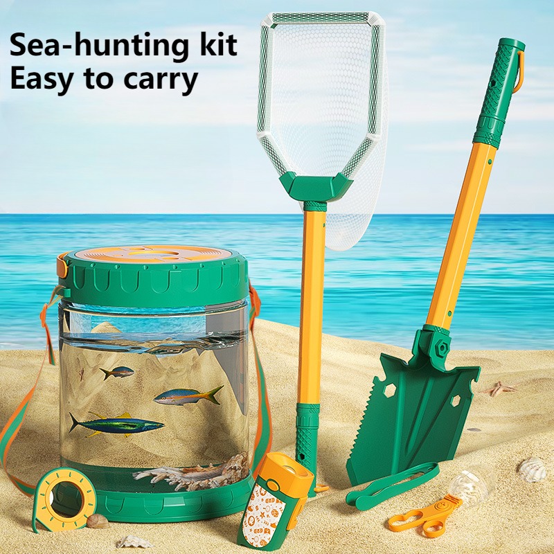 Kids Outdoor Nature Play - Deniz seti çocuk oyuncakları yakalamak plaj