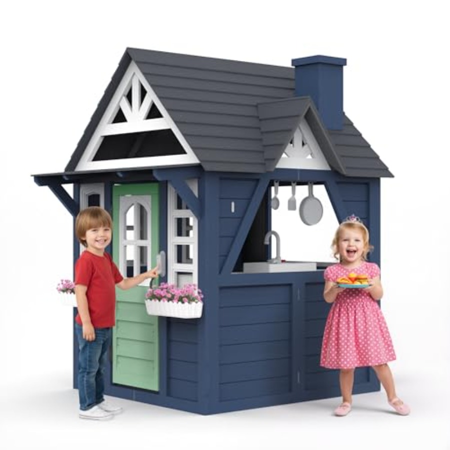 Kids Outdoor Sink - Açık hava çocuk oyun evi: ahşap,