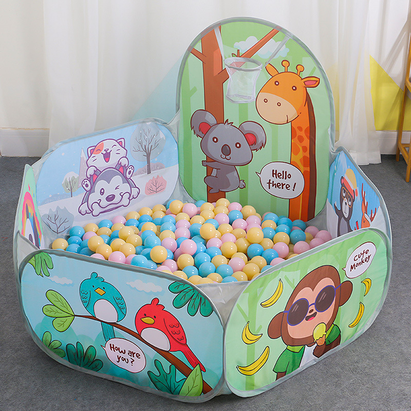 Kids Outdoor Nature Play - Karikatür Hayvanlar Taşınabilir Katlanabilir Çadır Kapalı