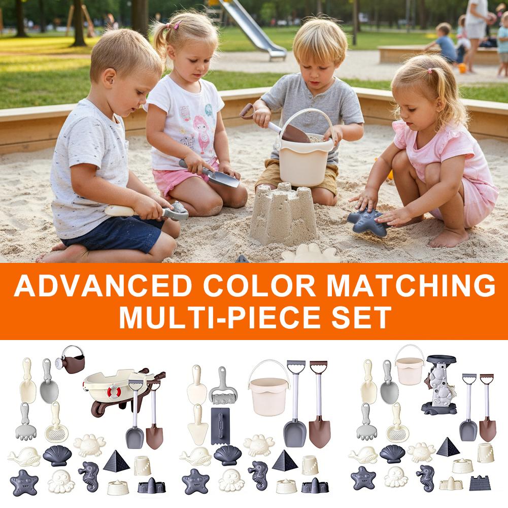 Kids Outdoor Nature Toys - Morandi Renkli Çocuk Plaj Oyuncak Seti