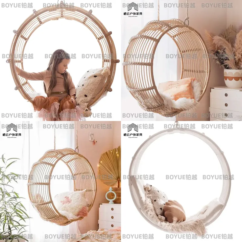 Kids Outdoor Hammock Chair - Dış Mekan Rattan Sallanan Sandalye Asılı