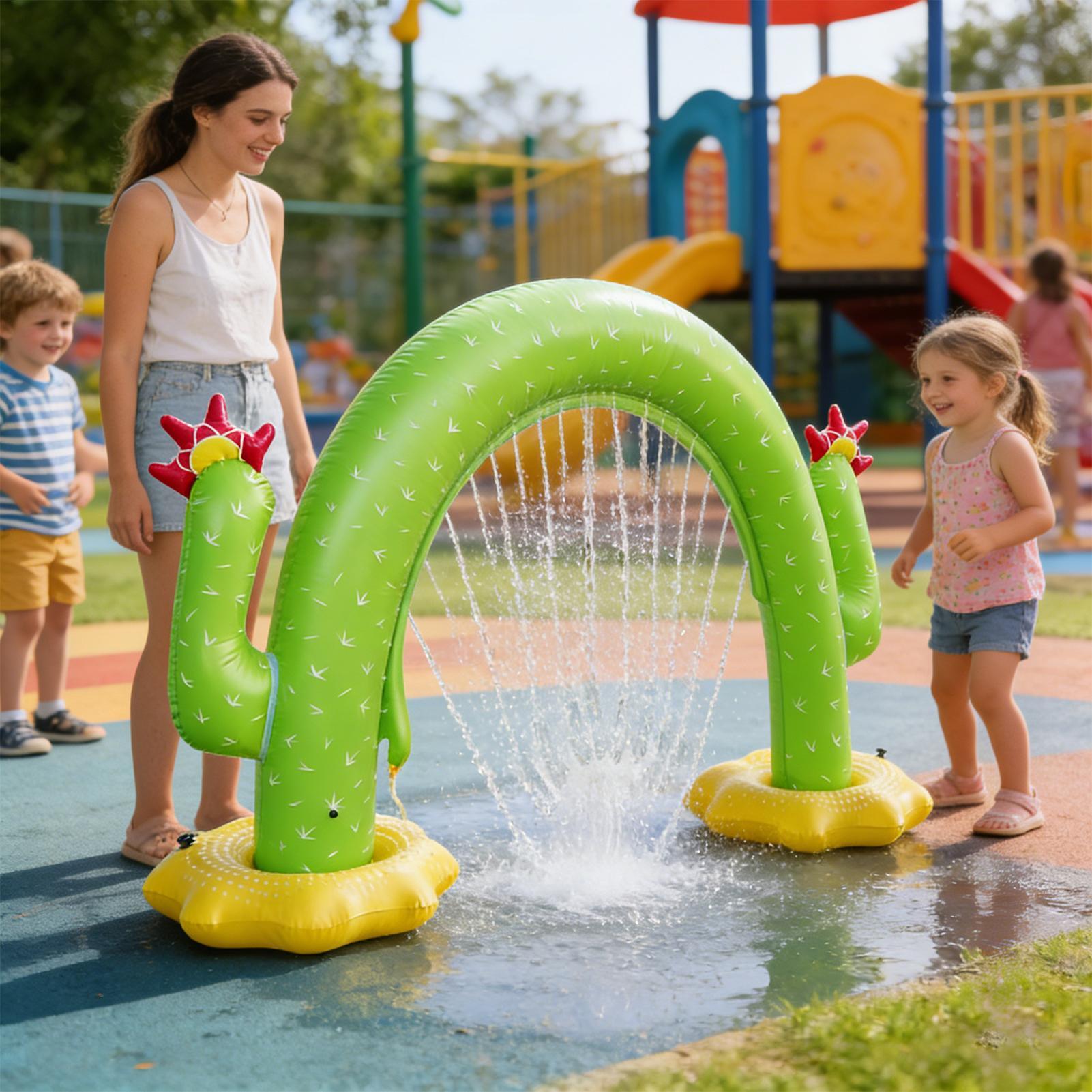 Kids Outdoor Tunnel - Şişme Kaktüs Yağmurlama Sistemi Çocuklar İçin