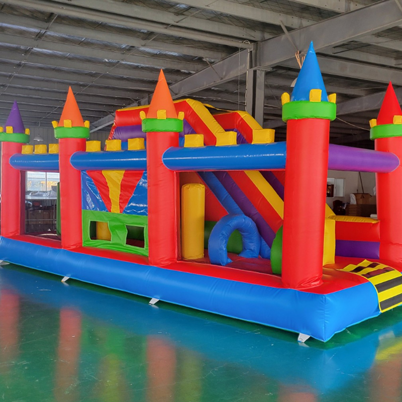Kids Outdoor Tunnel - Ticari Şişme Engel Parkuru Kaydıraklı Tünel