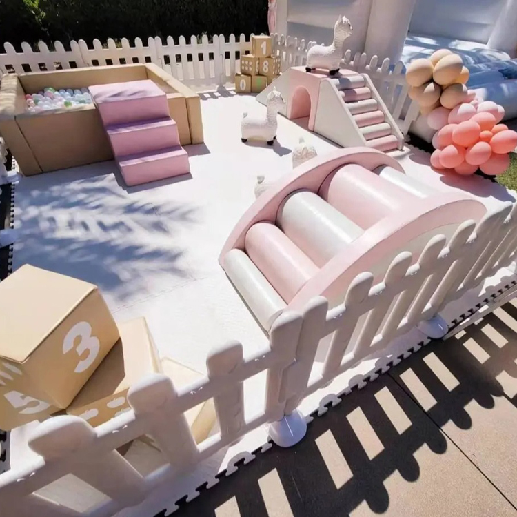 Kids Outdoor Tunnel - Fabrika Satışlı Yumuşak Pembe Beyaz Çocuk