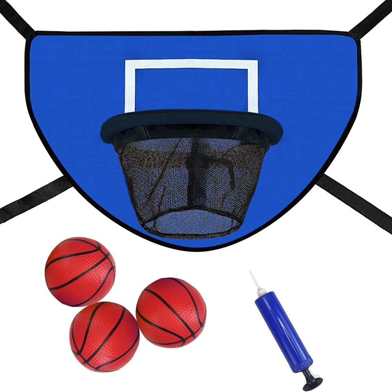 Kids Indoor Outdoor Trampoline - Pompalı ve Mini Toplu Trambolin Basketbol