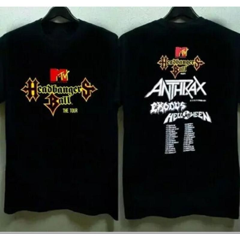 Tee Ball Set - Vtg Headbangers Ball Tour 1989 tişörtü