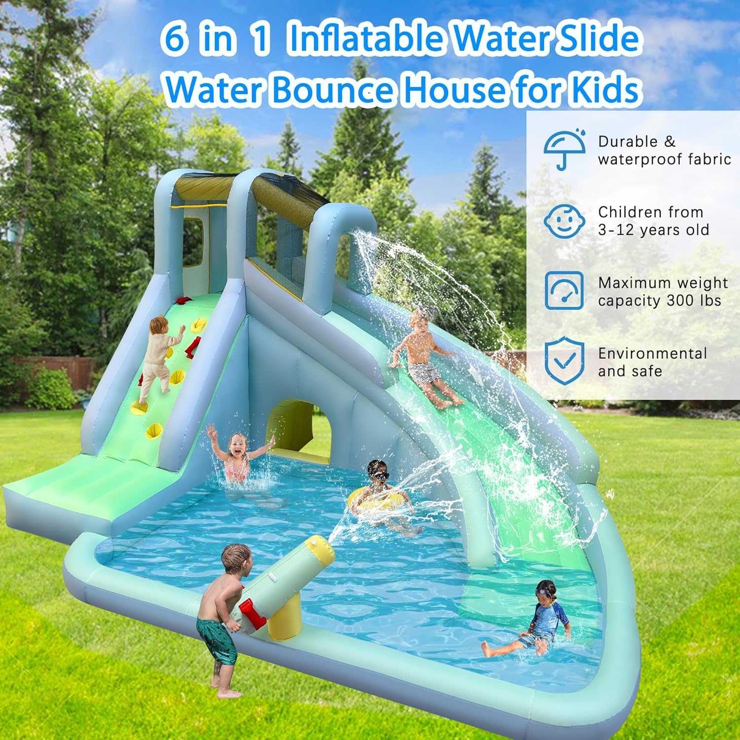 6'sı 1 Arada Şişme Çocuk Oyun  - Kids Outdoor Climbing Wall incelemesi ve fiyatı