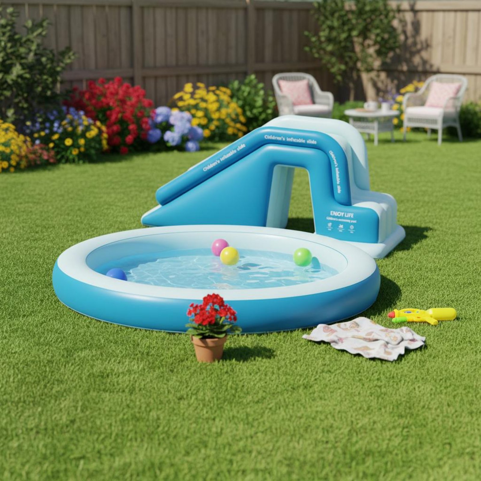 Şişme Havuz Kaydırağı Katlanab - Kids Outdoor Nature Toys incelemesi ve fiyatı