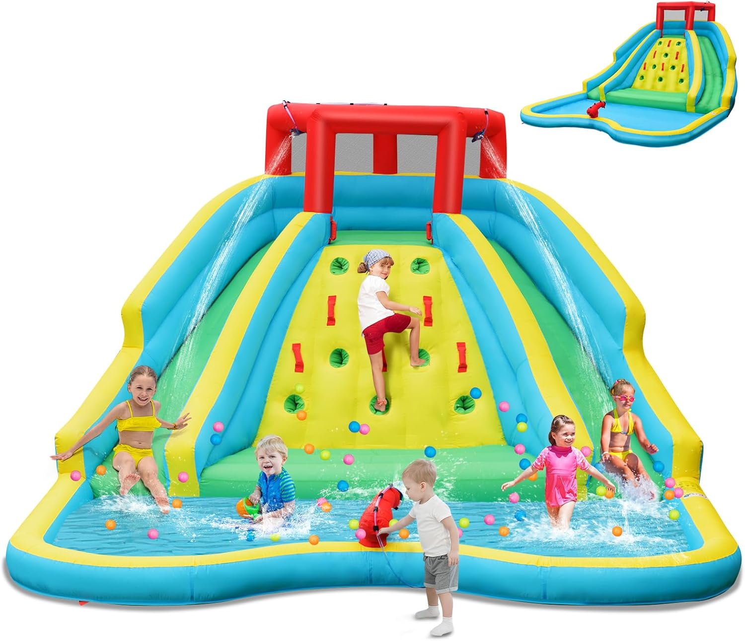 Çocuklar için Dev Şişme Su Kay - Kids Outdoor Climbing Wall incelemesi ve fiyatı