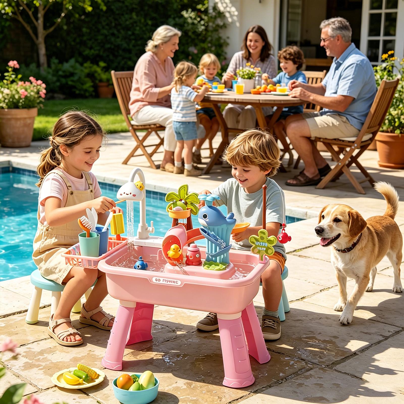Çocuklar için Su Masası ve Pom - Kids Outdoor Sensory Table incelemesi ve fiyatı