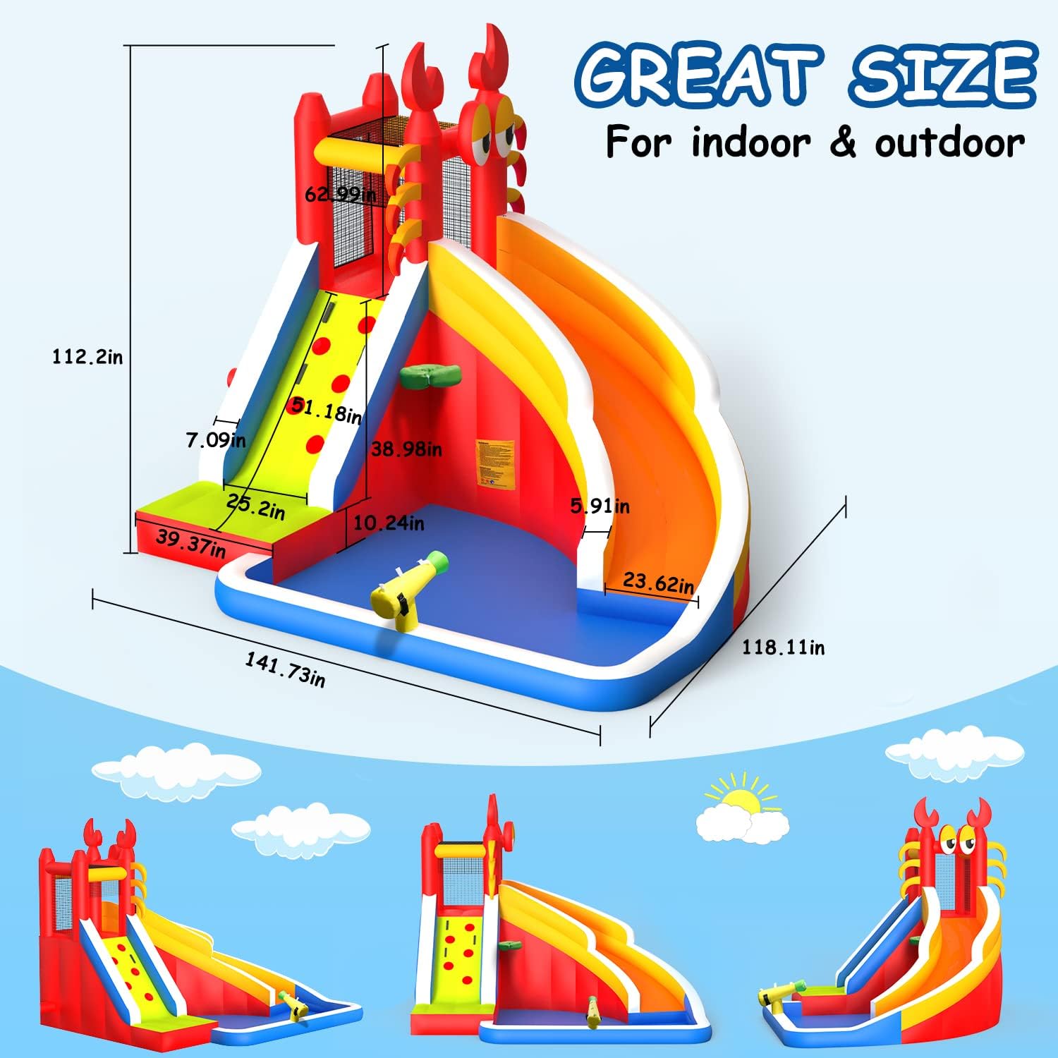 Çocuklar için Su Kaydıraklı Bü - Kids Outdoor Climbing Wall incelemesi ve fiyatı